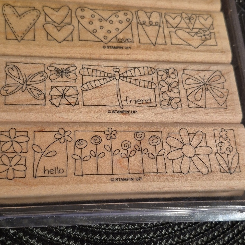 STAMPIN' UP! Retired 2008 'A Little Bit Of Happiness' Stamp Set, Set of 4 Stamps - Picture 3 of 7